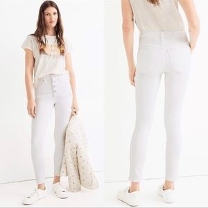Madewell White Button Up Jeans